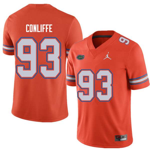 Jordan Brand Men #93 Elijah Conliffe Florida Gators College Football Jerseys Sale-Orange - Click Image to Close